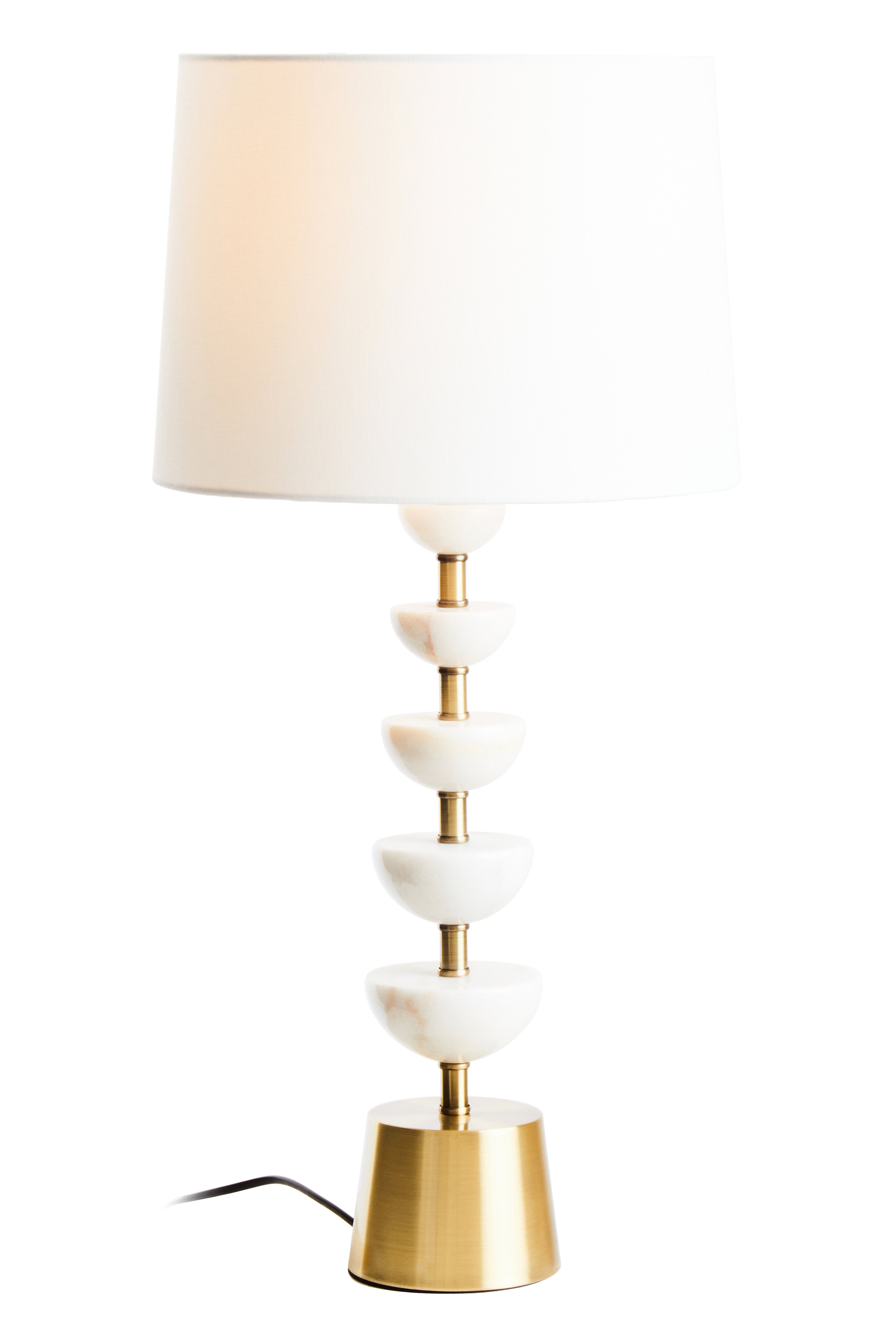 Bonnie White Marble & Gold Table Lamp